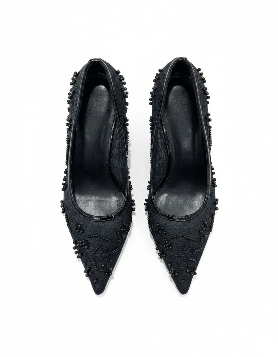 Ambre Floral Stiletto Heels – Round Toe  UQ