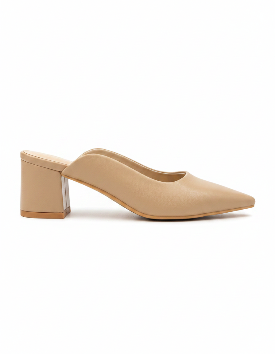 Lilou Block Heel Mules – Pointed Toe  UQ