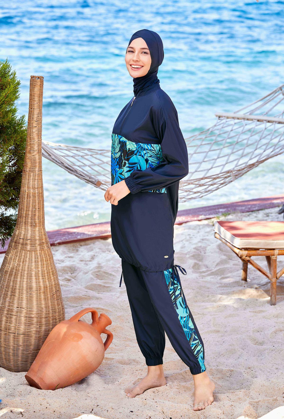 Adasea Burkini  Swimsuit- 1419  Voile