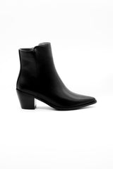 Buckle Block Heel Boots
