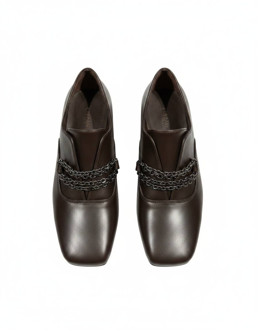 Block Heel Buckled Shoes  Hazar