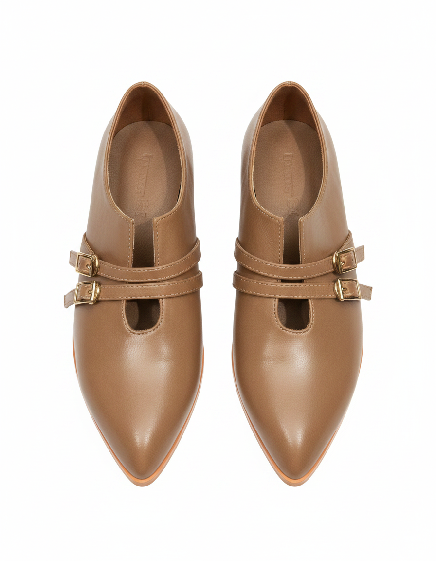 Block Heel Buckled Shoes  Hazar