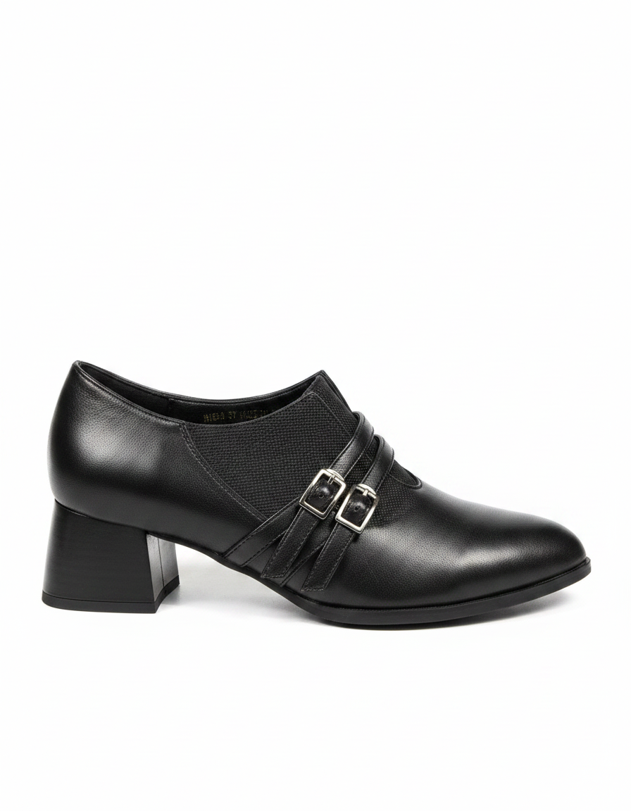 Block Heel Buckled Shoes  Hazar