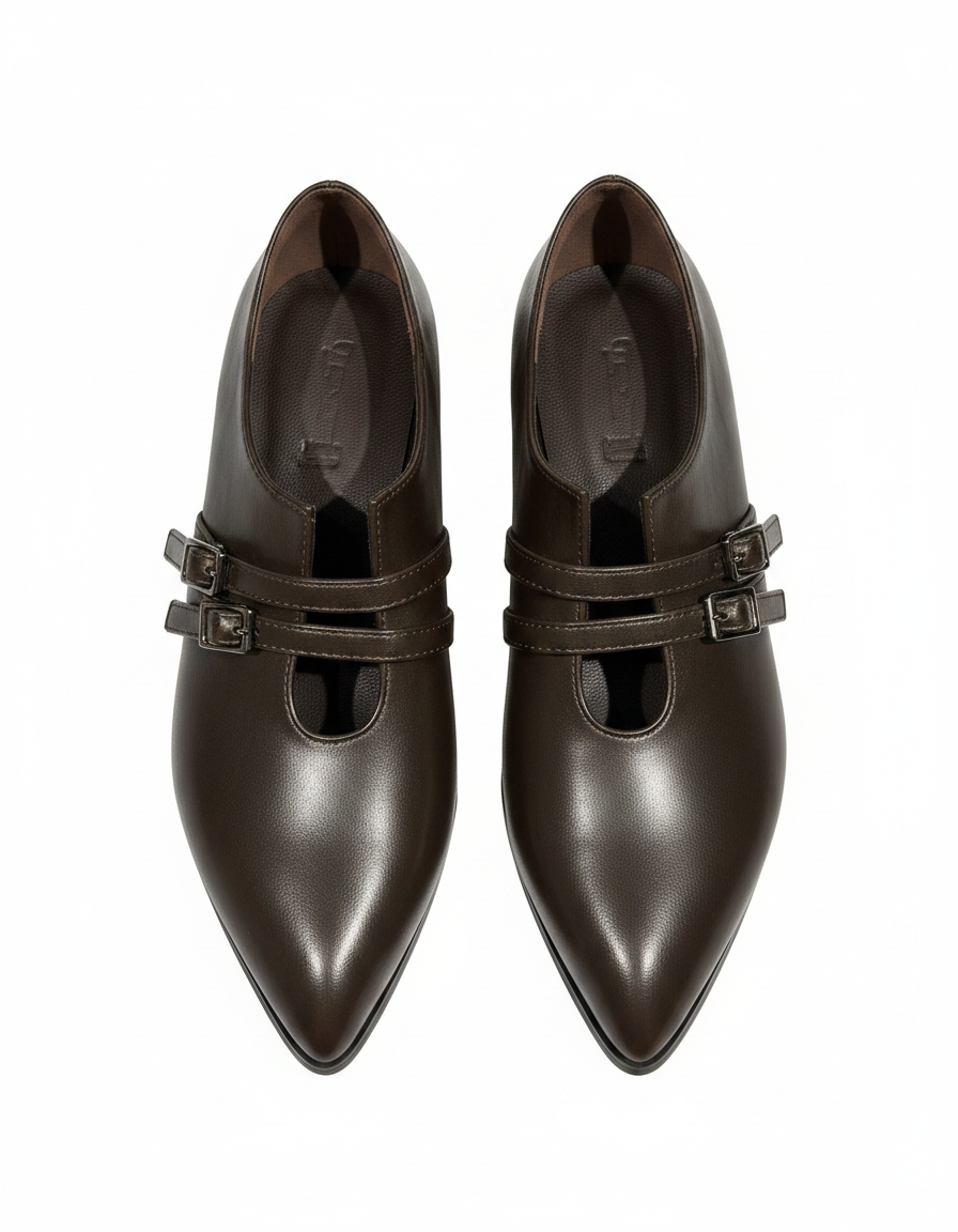Block Heel Buckled Shoes  Hazar