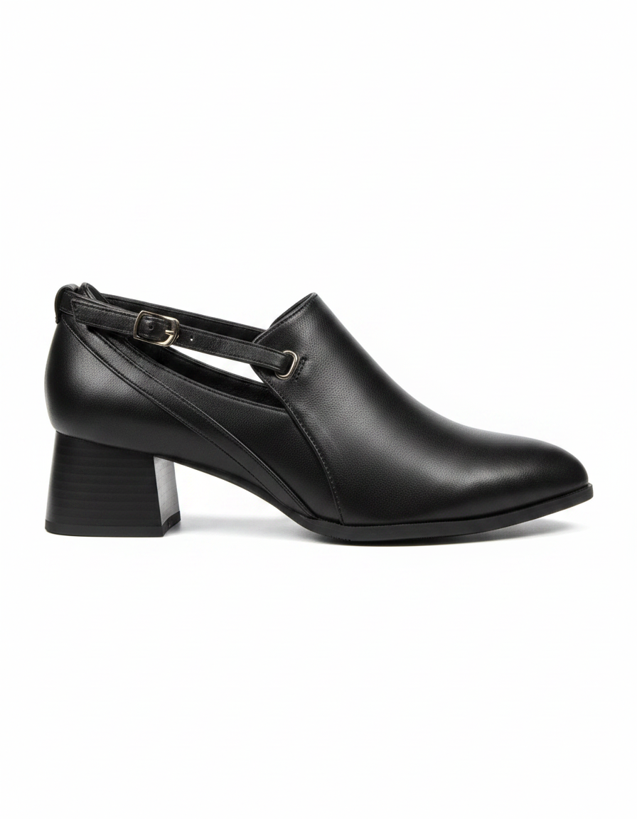Block Heel Buckled Shoes  Hazar