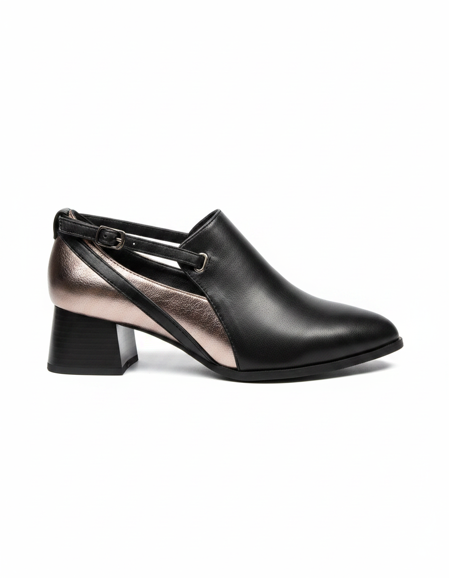 Block Heel Buckled Shoes  Hazar