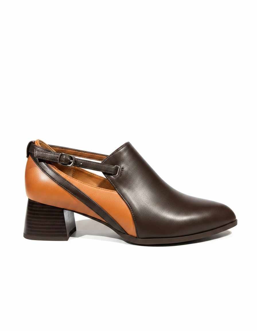 Block Heel Buckled Shoes  Hazar