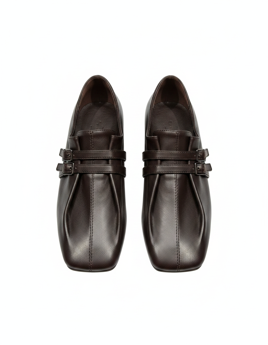 Block Heel Buckled Shoes  Hazar
