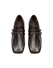 Block Heel Buckled Shoes  Hazar