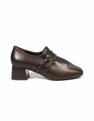 Block Heel Buckled Shoes  Hazar