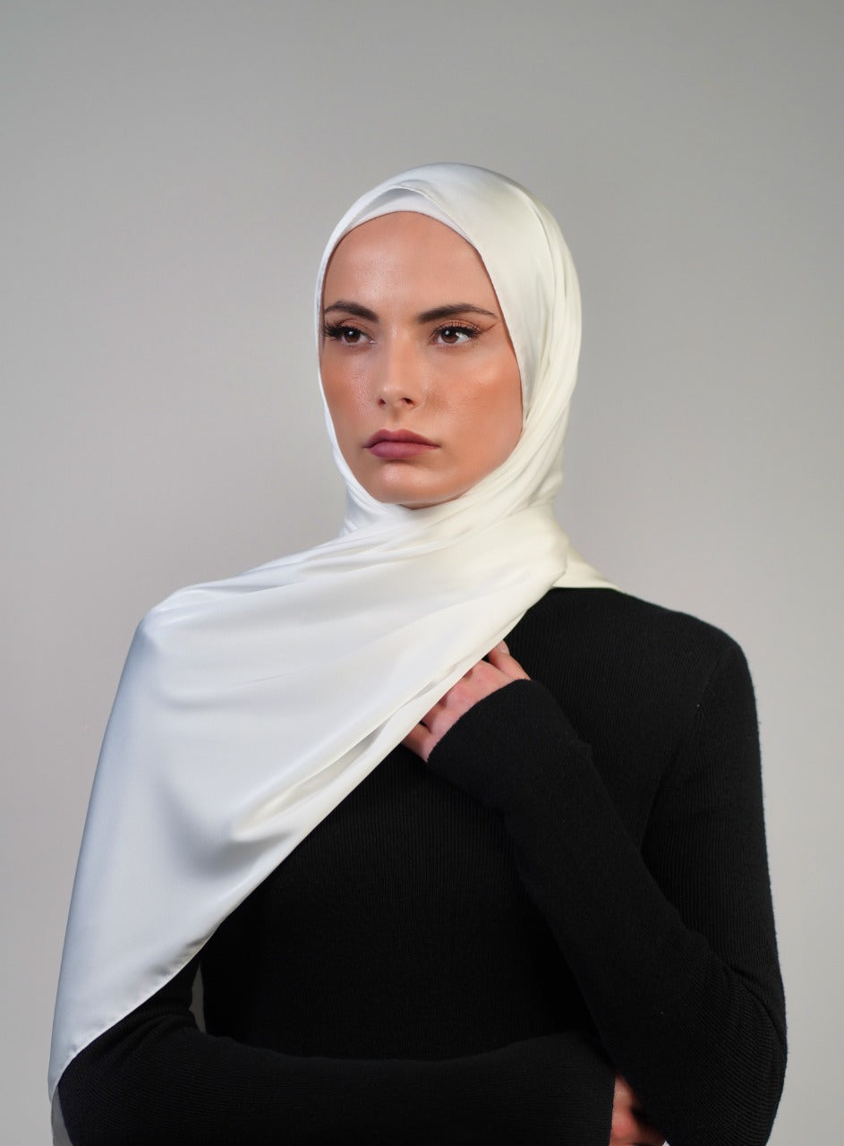 Plain Satin Hijab - Voile Fashion
