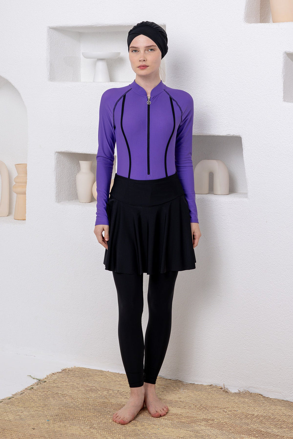Marine Maxi Burkini – Long Sleeve  Voile
