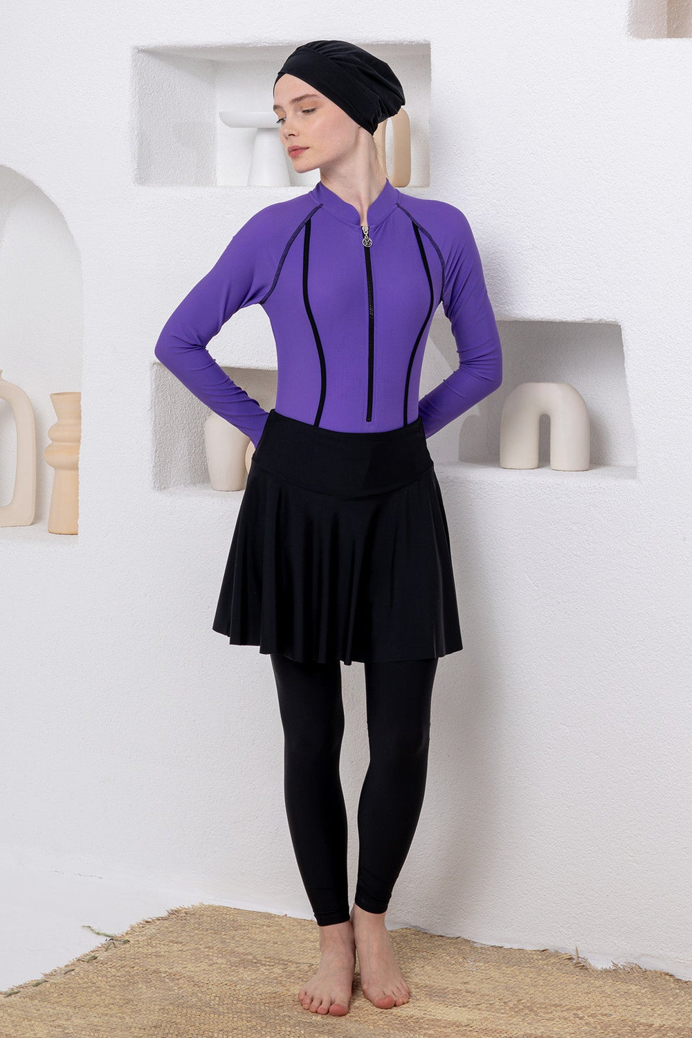 Marine Maxi Burkini – Long Sleeve  Voile