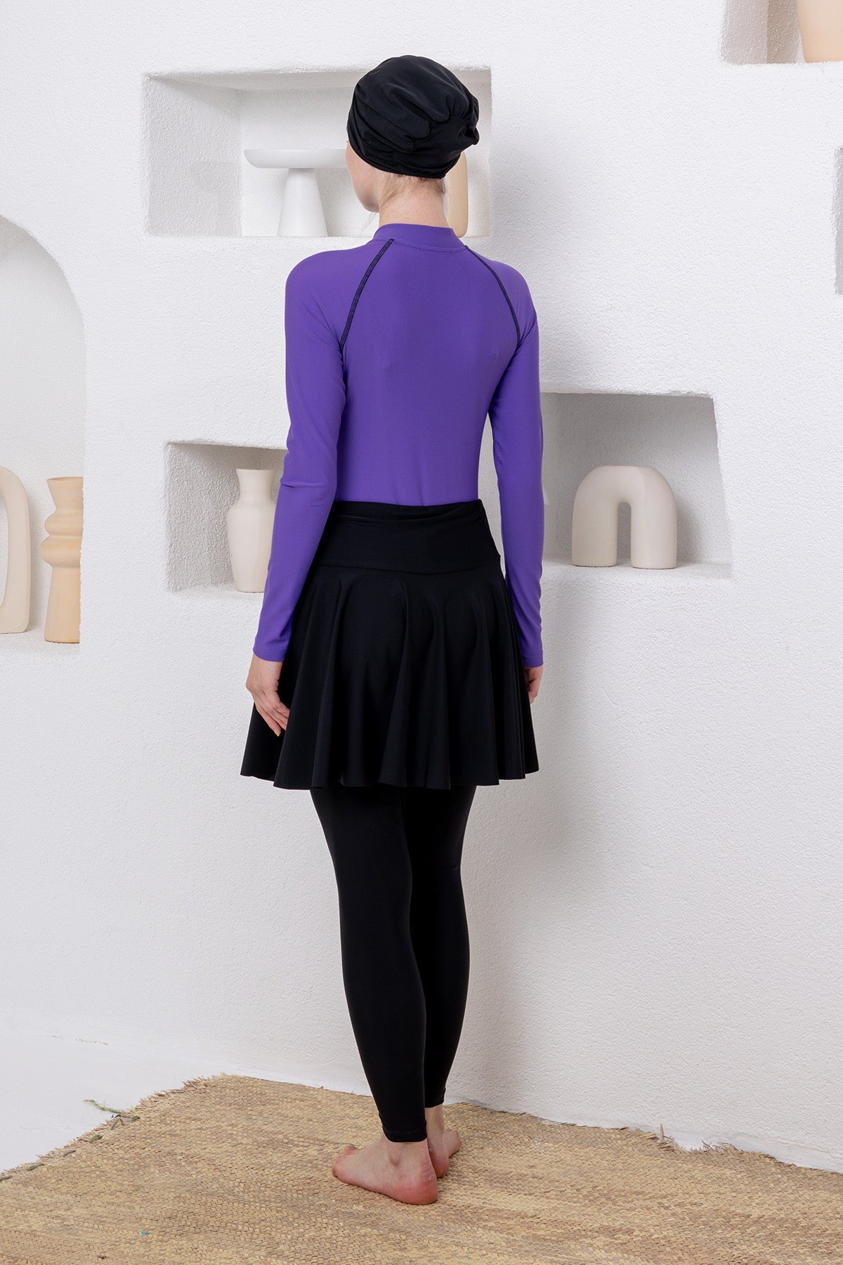 Marine Maxi Burkini – Long Sleeve  Voile