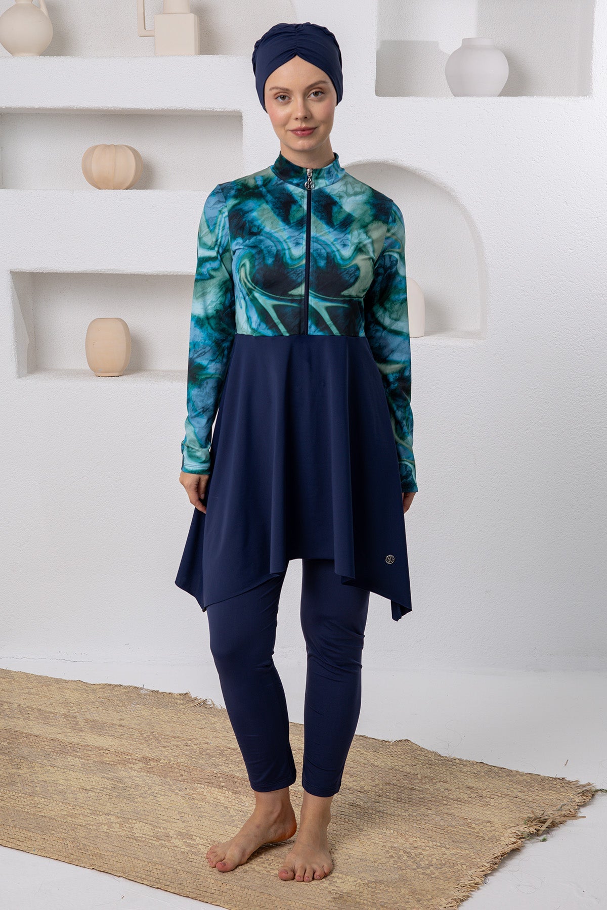 Adasea Burkini  Swimsuit-1117  Voile