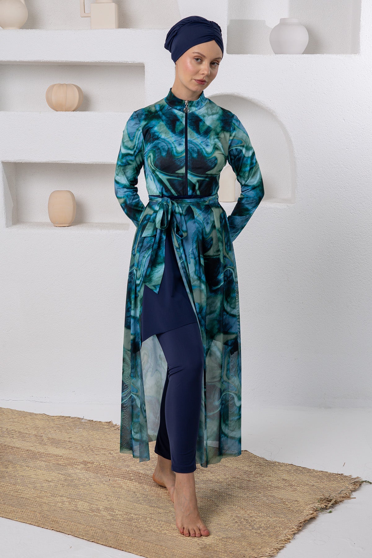 Adasea Burkini  Swimsuit-1117  Voile
