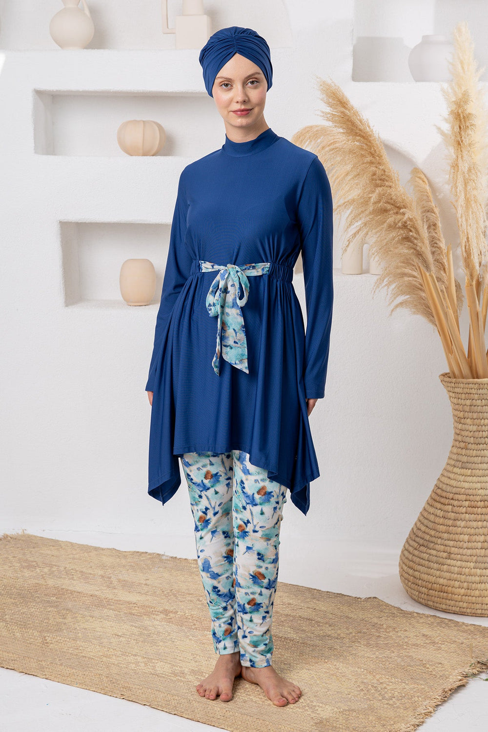 Perle Maxi Burkini – Belted Long Sleeve  Voile