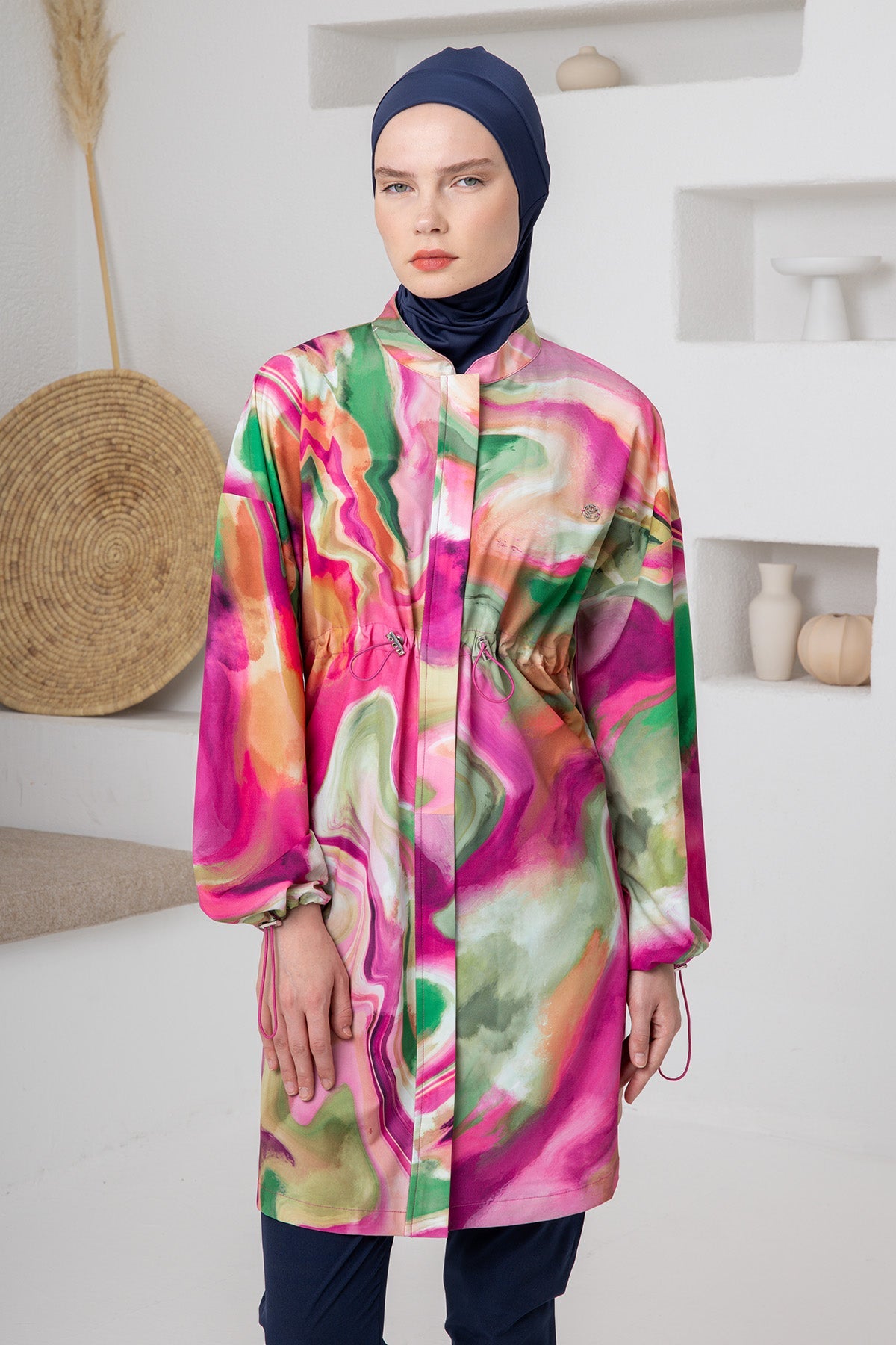 Riviera Watercolor Maxi Burkini – Long Sleeve  Voile