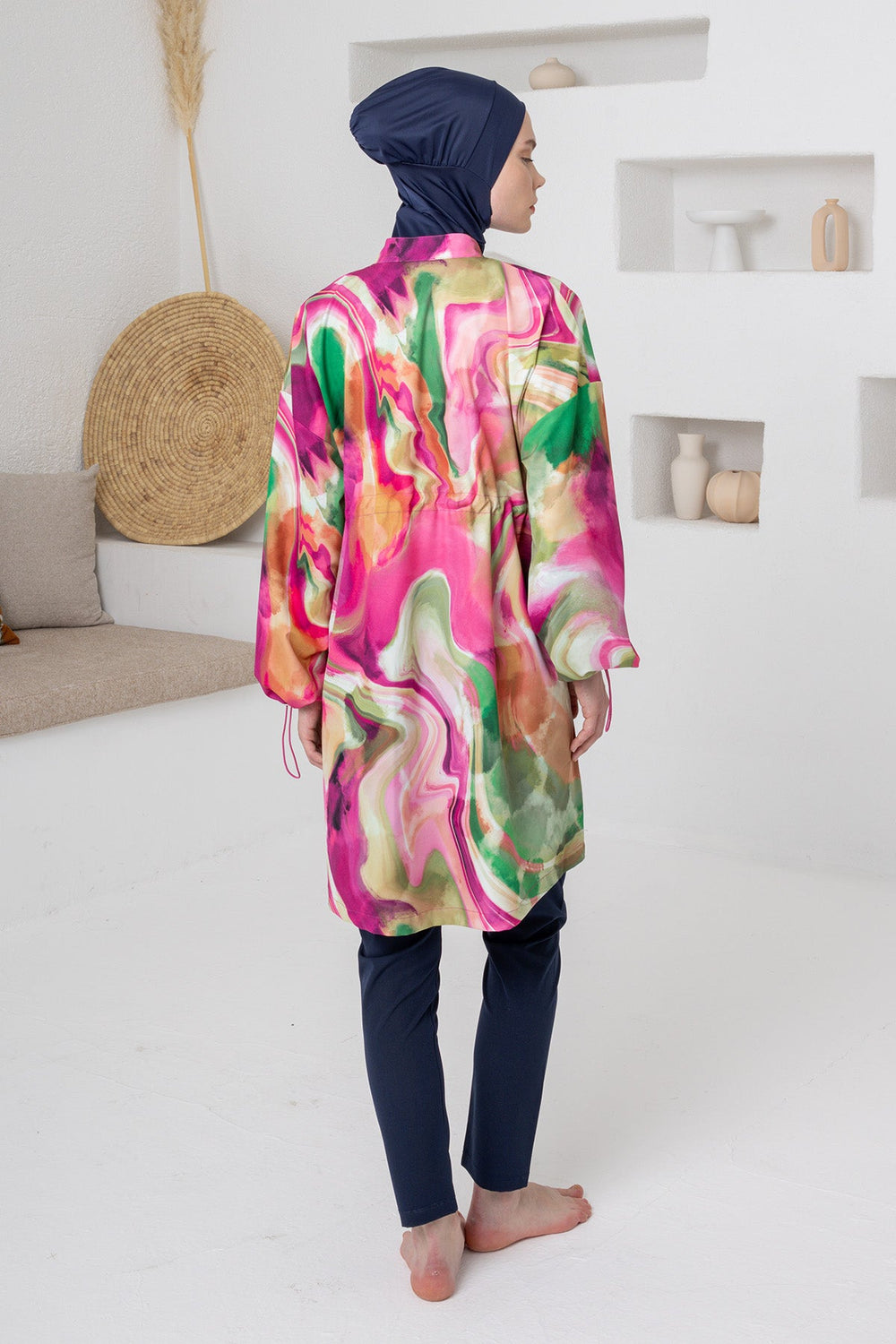 Riviera Watercolor Maxi Burkini – Long Sleeve  Voile