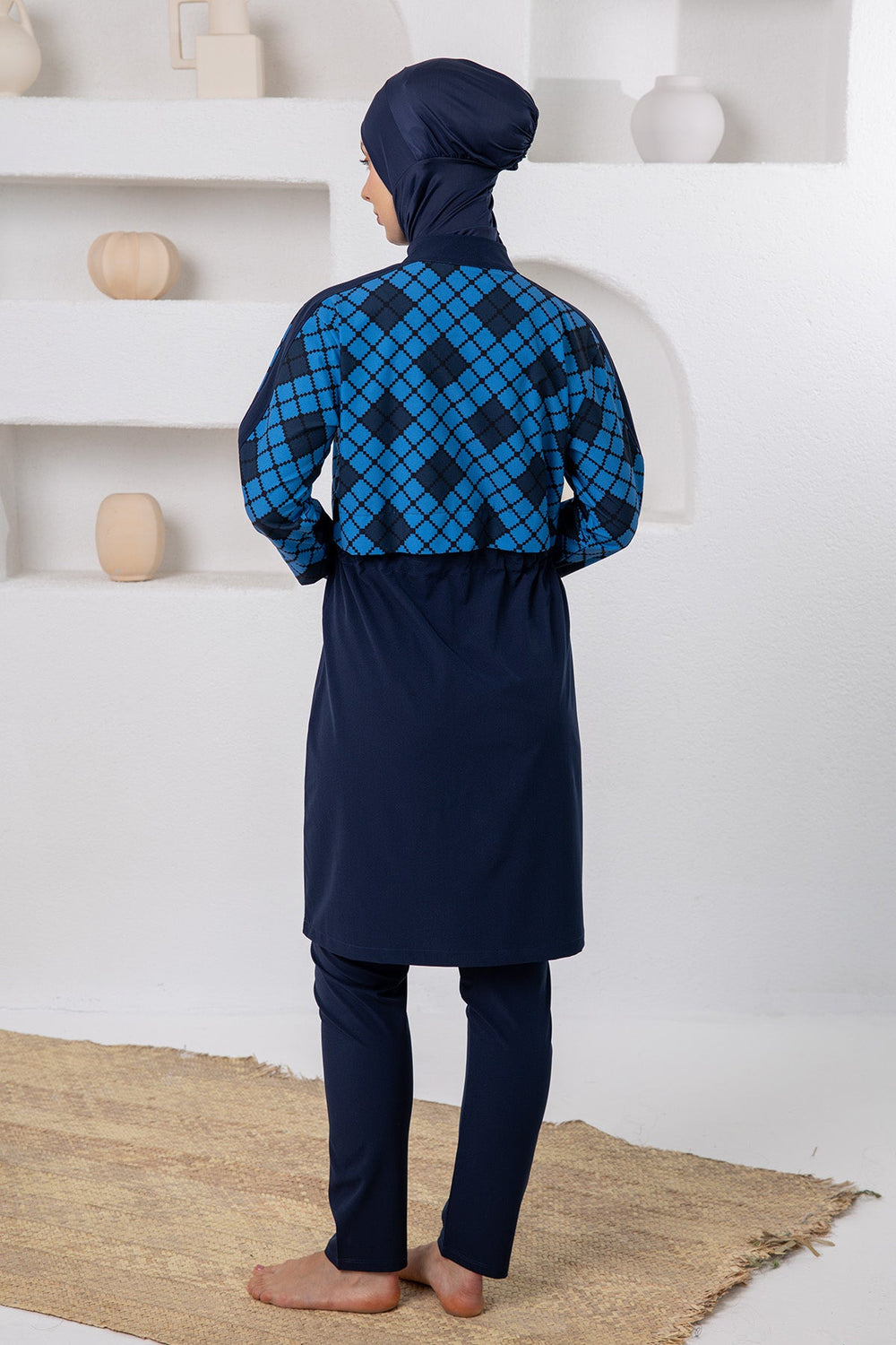 Aurelie Geometric Maxi Burkini – Long Sleeve  Voile