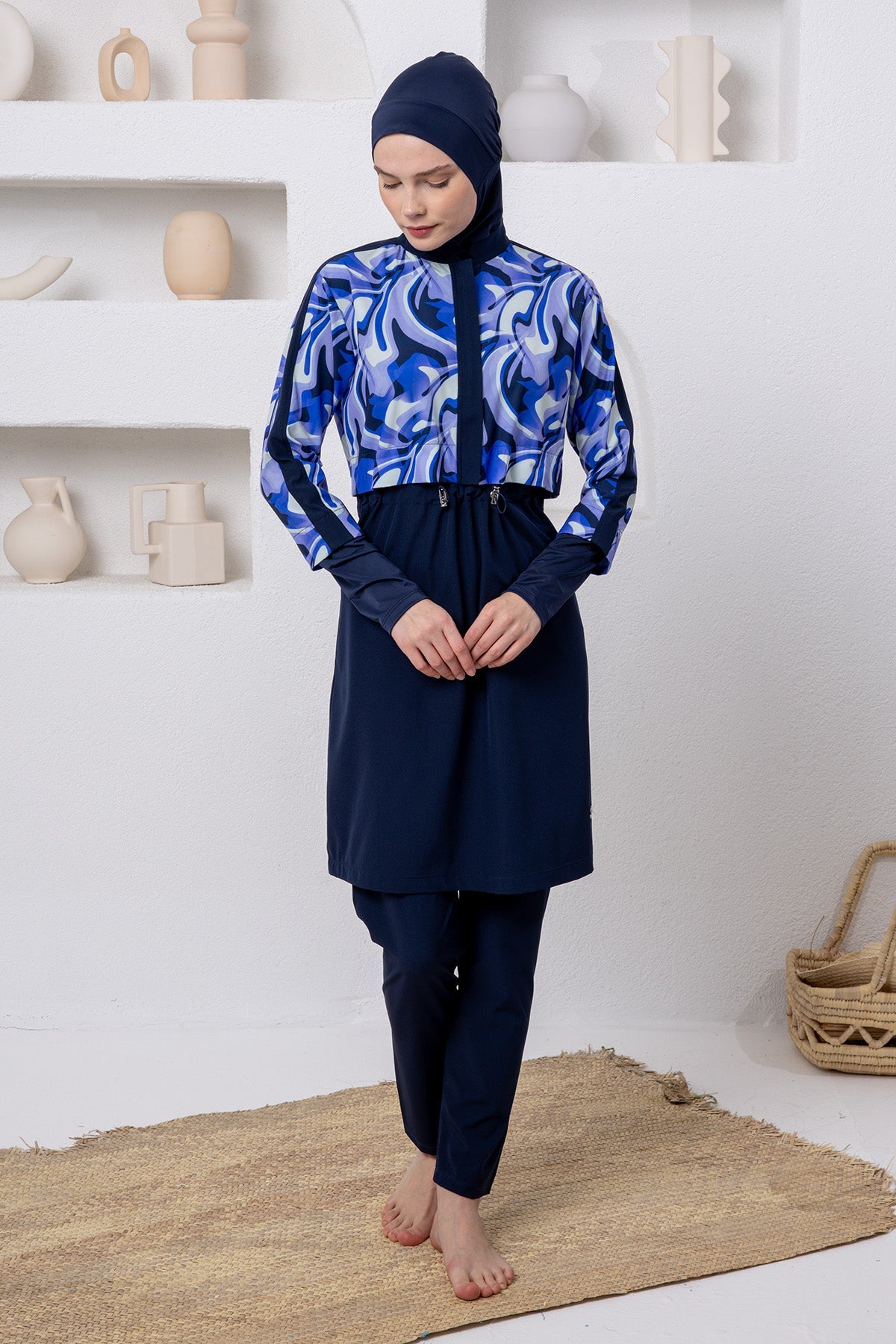 Adasea Burkini  Swimsuit-1209  Voile