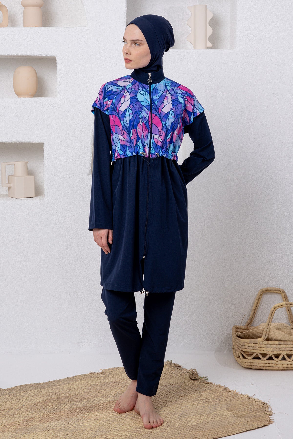 Adasea Burkini  Swimsuit-1215  Voile