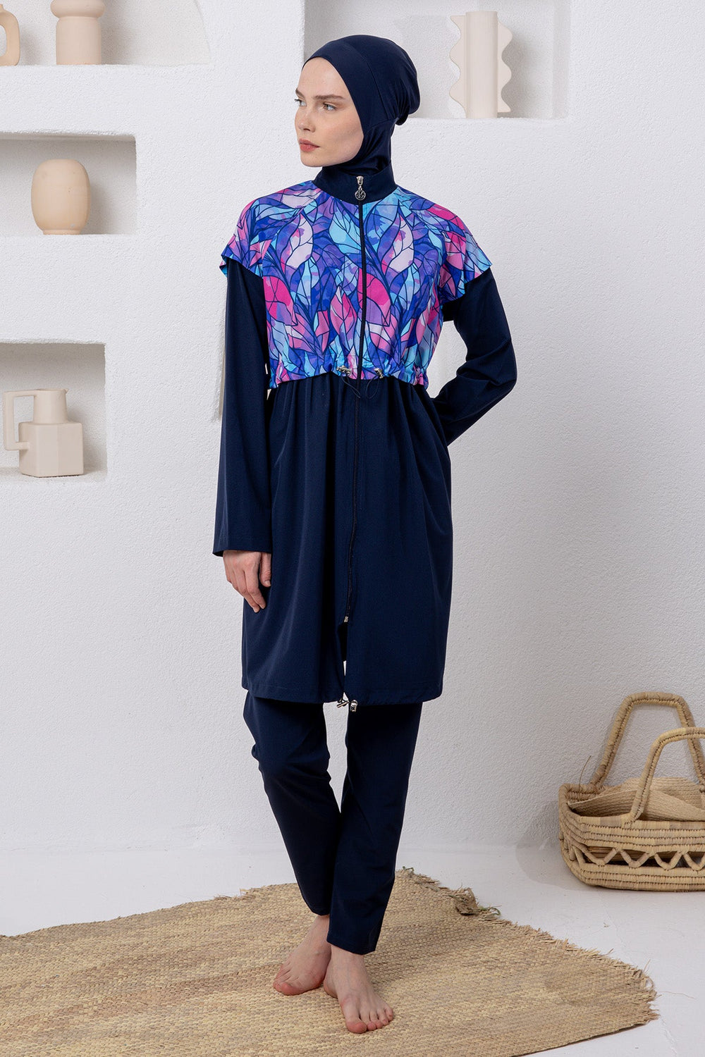 Adasea Burkini  Swimsuit-1215  Voile