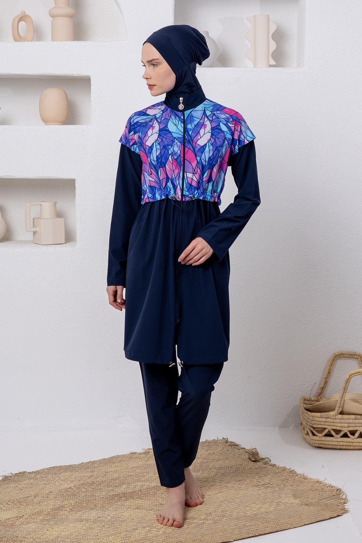 Adasea Burkini  Swimsuit-1215  Voile