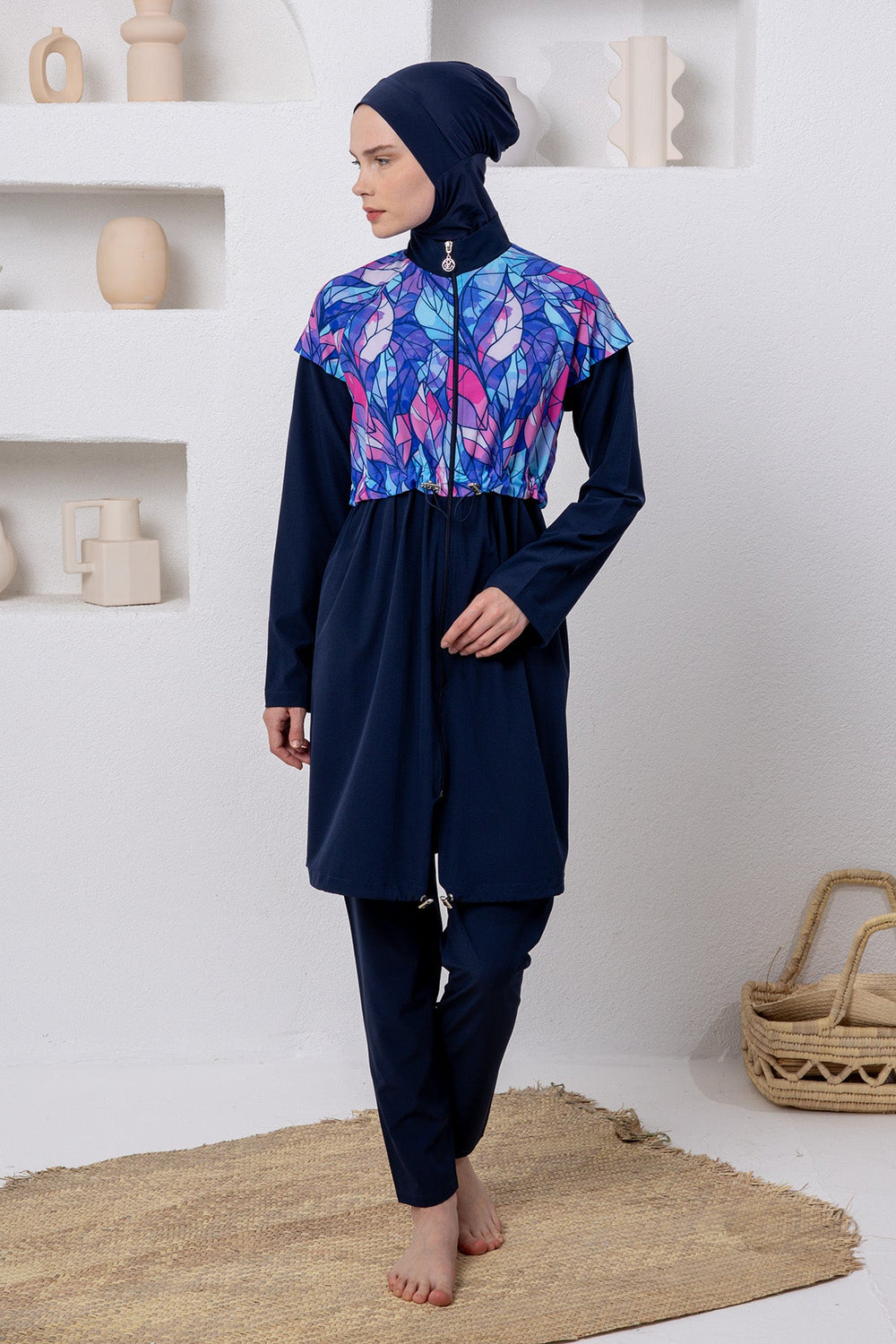 Adasea Burkini  Swimsuit-1215  Voile