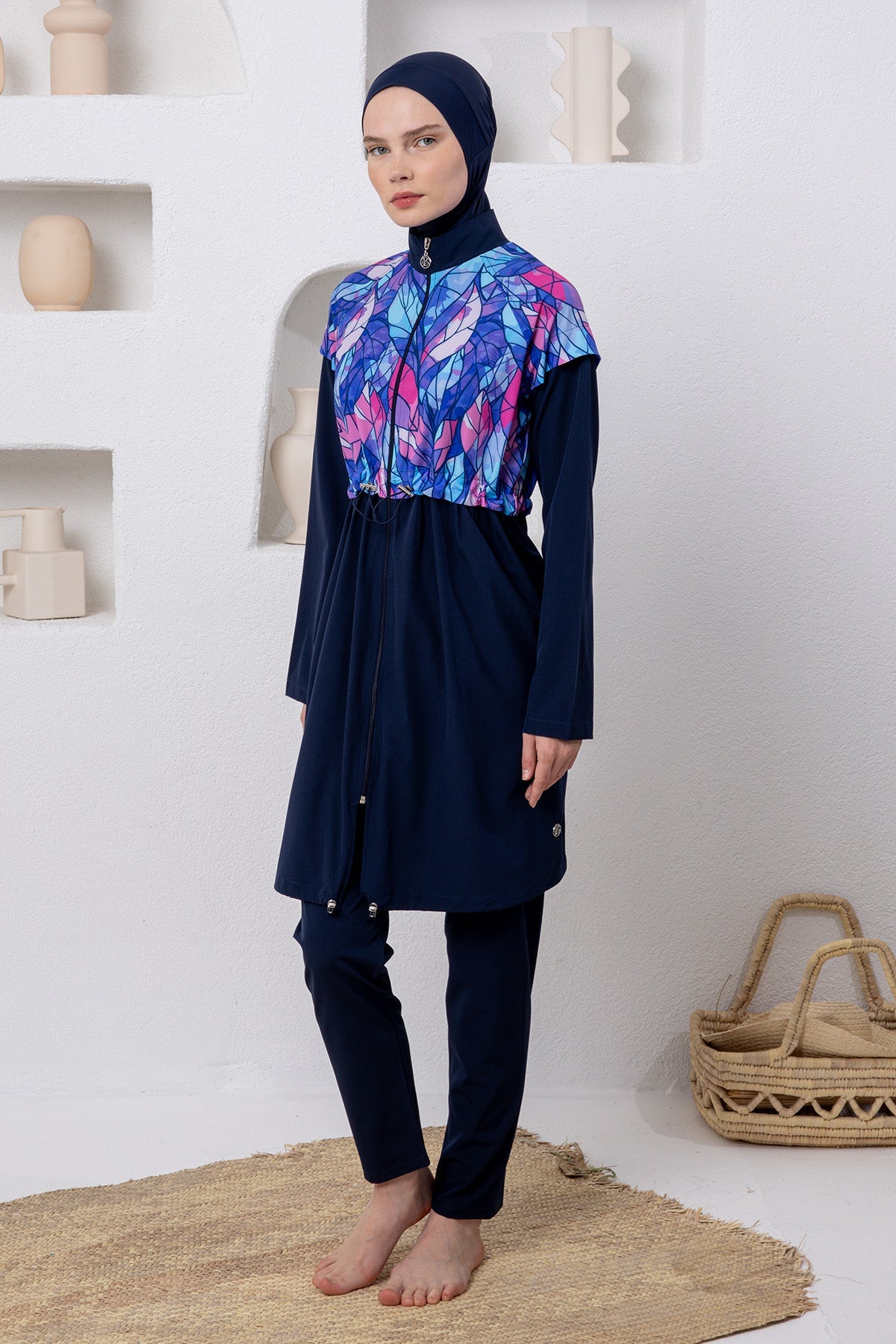 Adasea Burkini  Swimsuit-1215  Voile