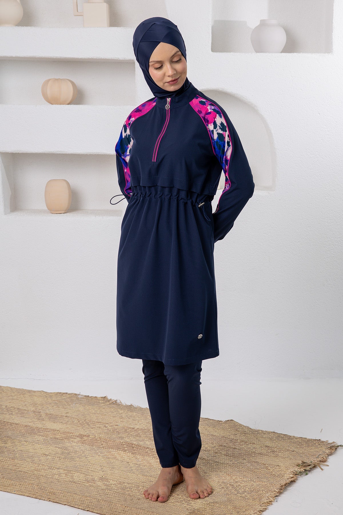Capucine Watercolor Maxi Burkini – Long Sleeve  Voile
