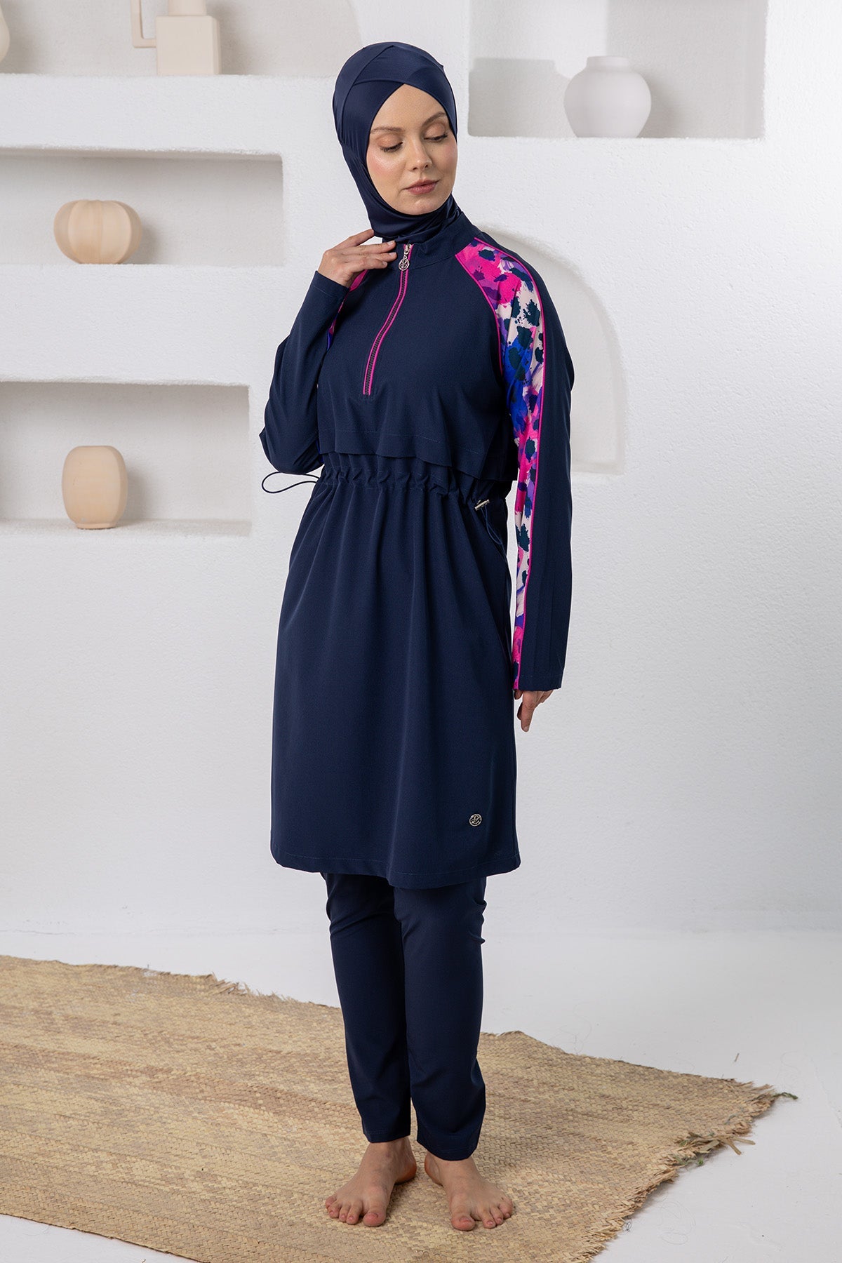Capucine Watercolor Maxi Burkini – Long Sleeve  Voile