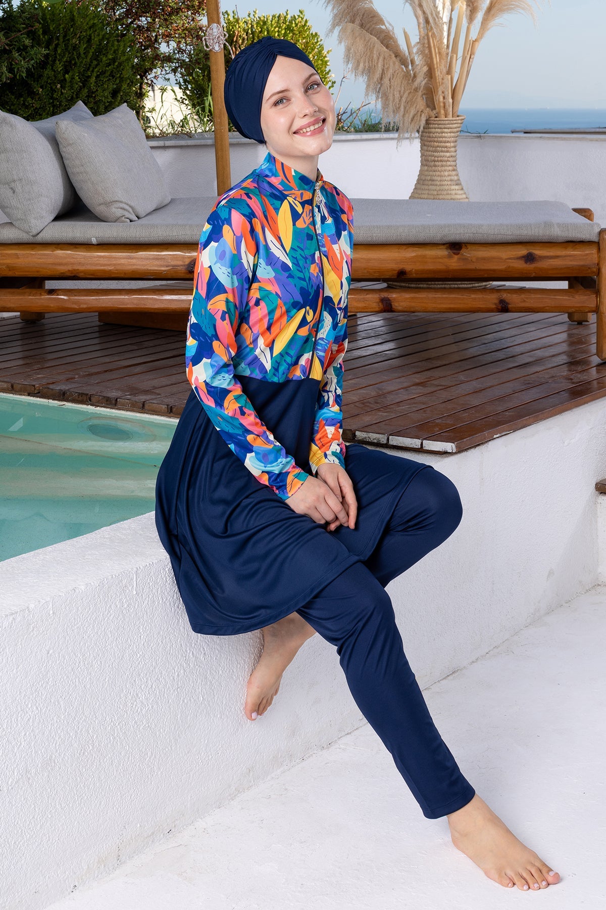 Rozamay Burkini Swimsuit-3107  Voile