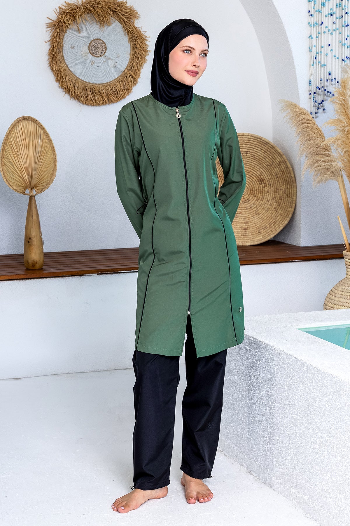 Rozamay Burkini Swimsuit-3501  Voile