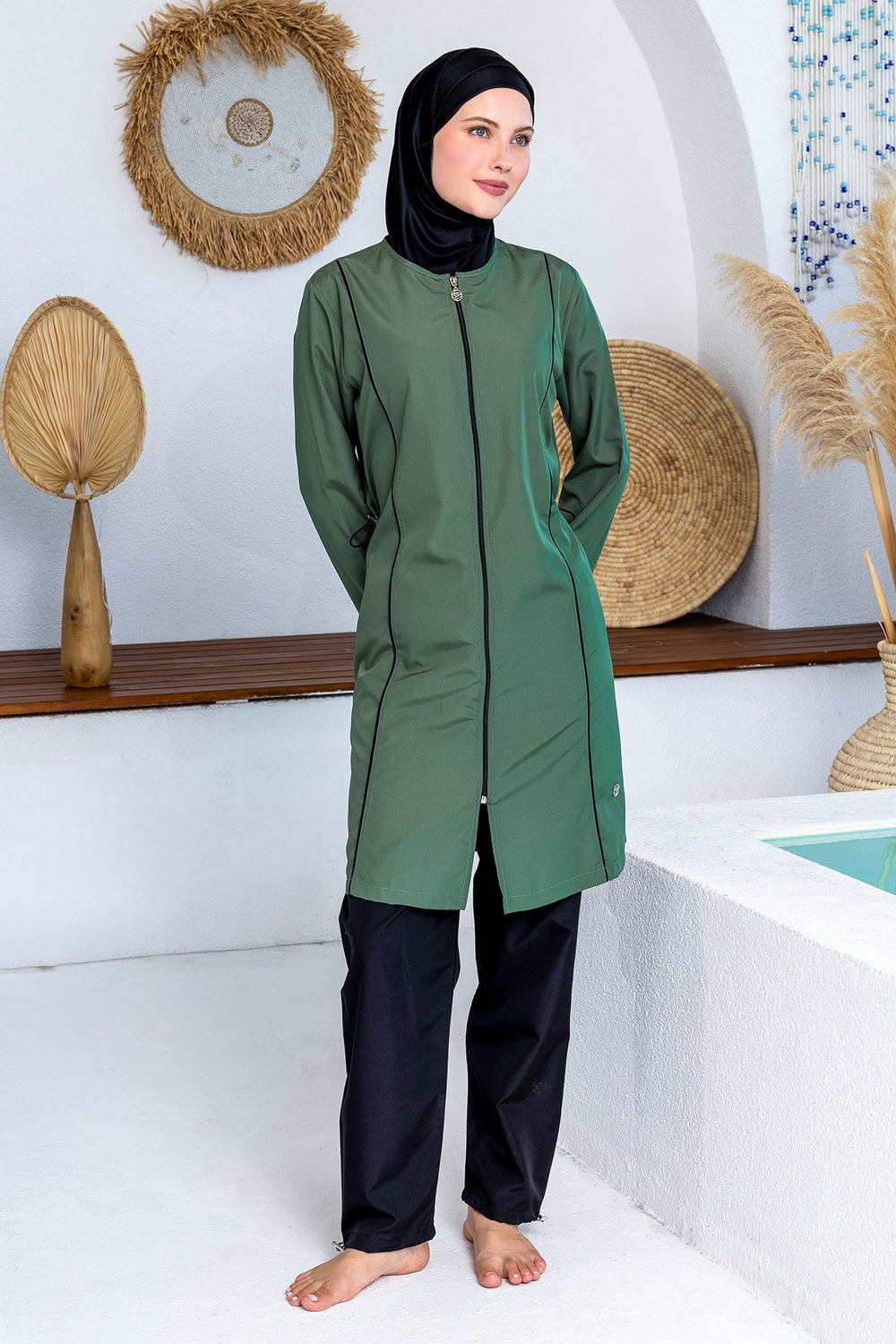 Rozamay Burkini Swimsuit-3501  Voile