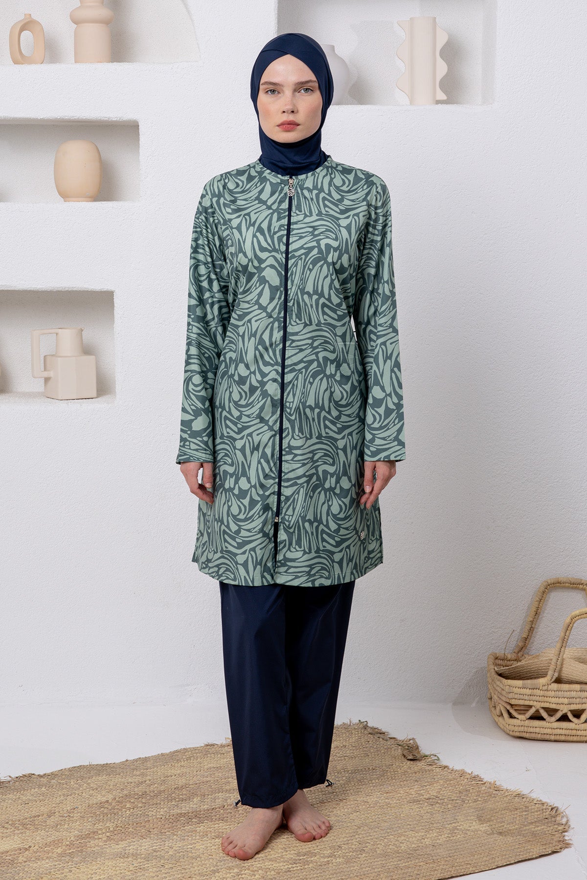 Rozamay Burkini Swimsuit-3508  Voile