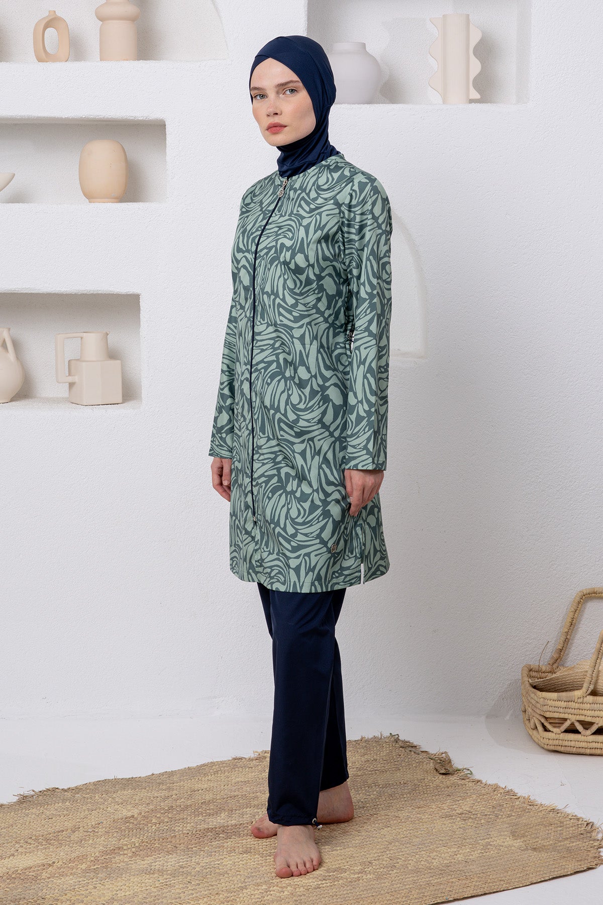 Rozamay Burkini Swimsuit-3508  Voile