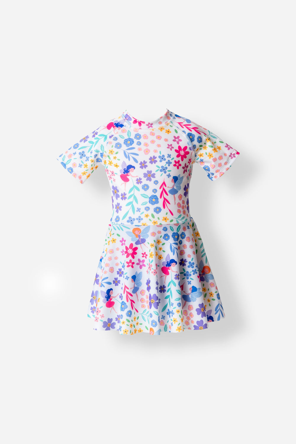 Fleurine Floral Kids Swimsuit – Short Sleeve  Voile