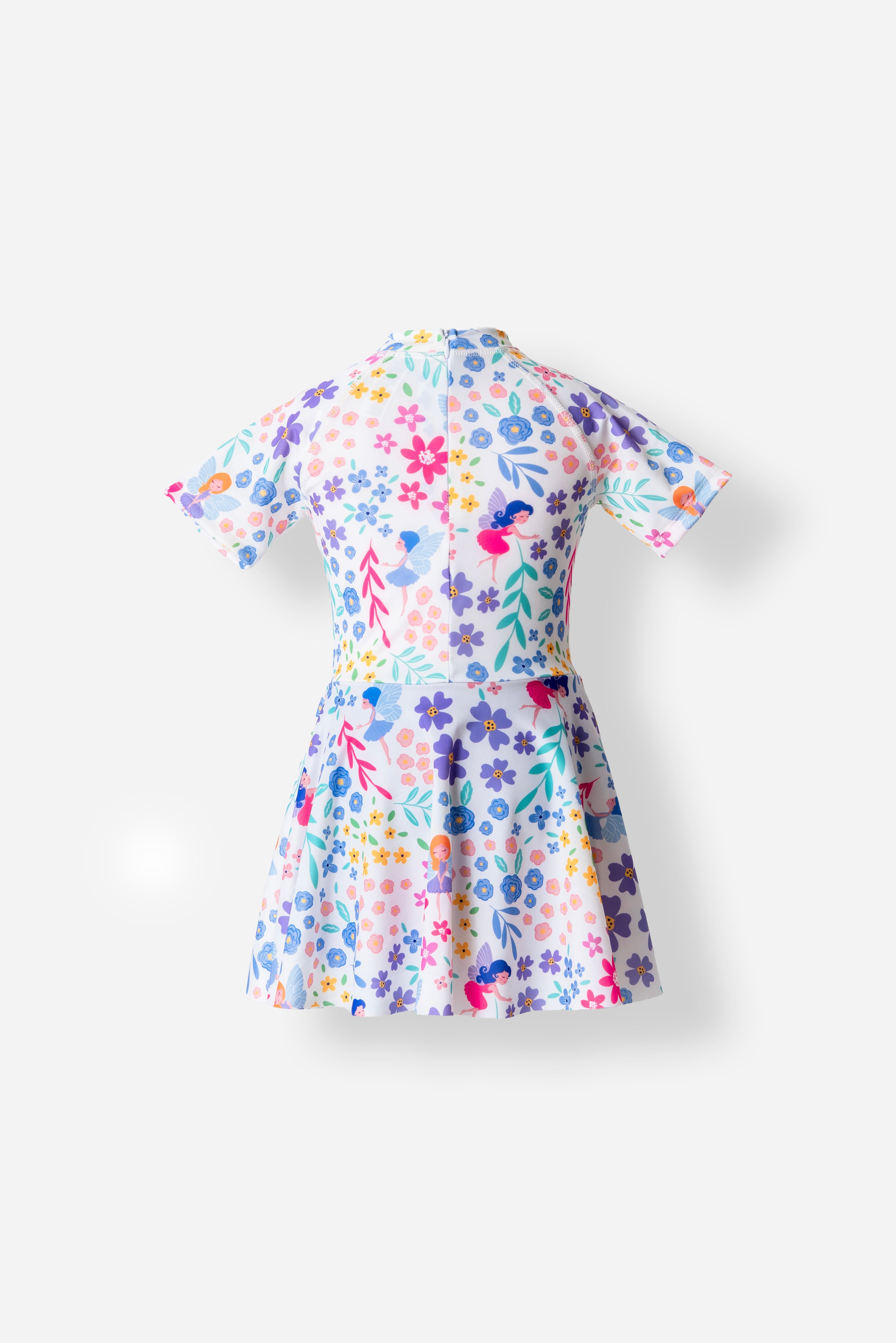 Fleurine Floral Kids Swimsuit – Short Sleeve  Voile