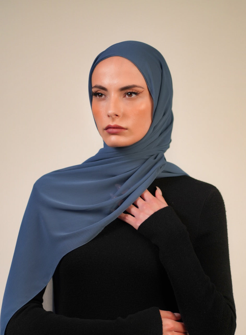 Plain Chiffon Instant Hijab - Voile Fashion