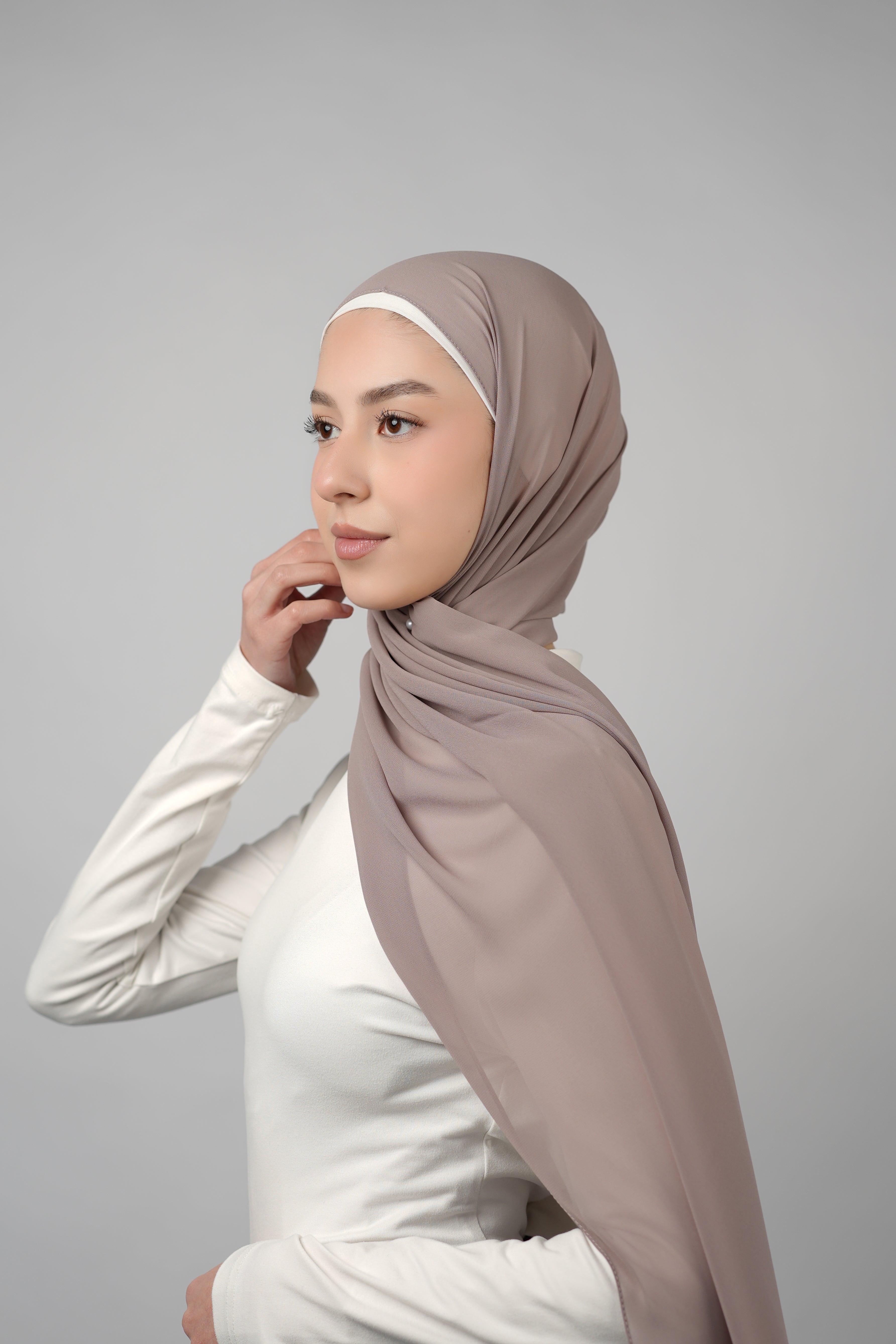 Basic Plain Chiffon Hijab  Voile