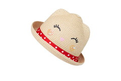 Kids Summer Straw Hat -  Voile