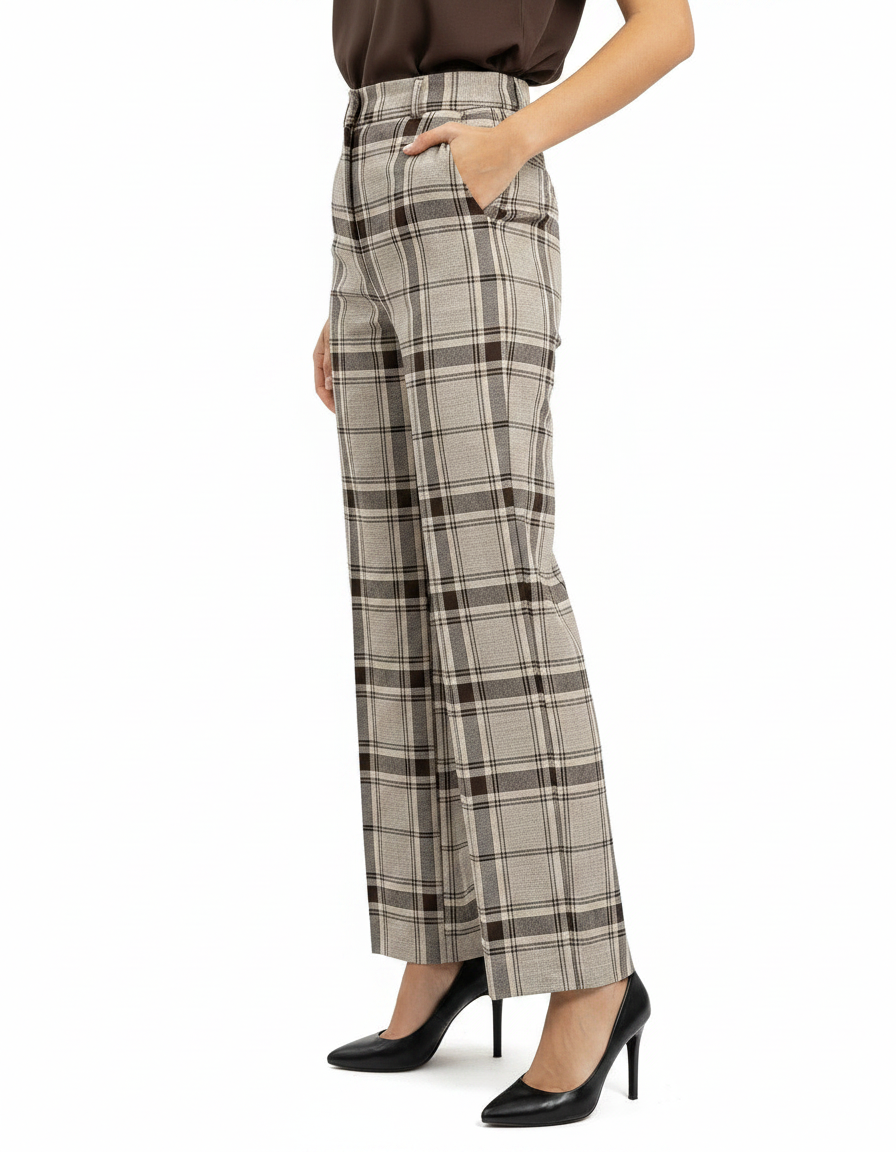 Zahra Plaid Trousers  Elora