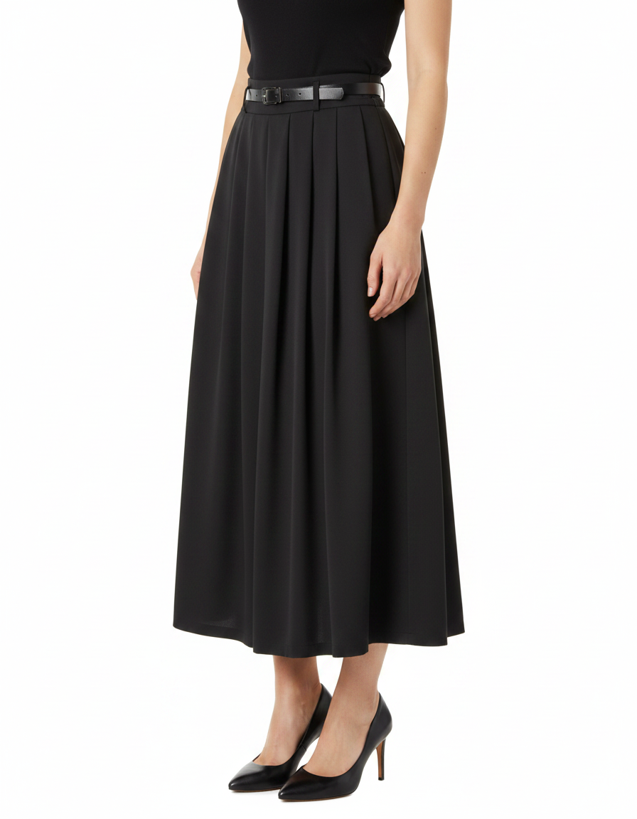 Rasha Everyday Maxi Skirt – Belted  Elora