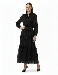 Amal Elegant Maxi Dress – V-Neck  Elora