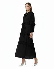 Amal Elegant Maxi Dress – V-Neck  Elora