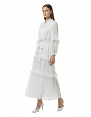 Amal Elegant Maxi Dress – V-Neck  Elora