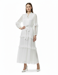 Amal Elegant Maxi Dress – V-Neck  Elora