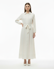 Ghada Everyday Maxi Dress – Button-Front Collared  Elora