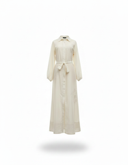 Ghada Everyday Maxi Dress – Button-Front Collared  Elora